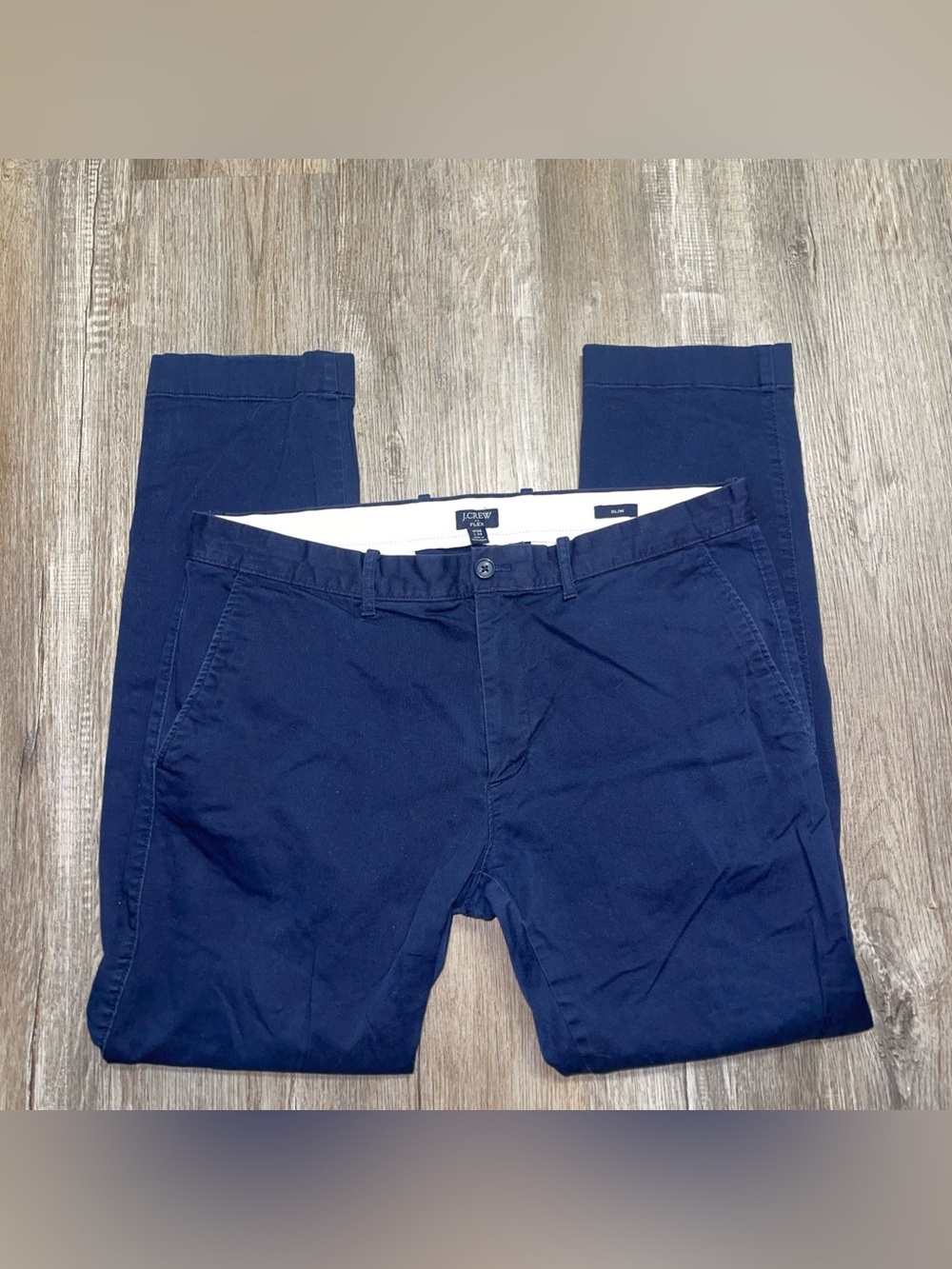 J.Crew Chino Pants Men Size 36x32 Flex Chinos Slim Straight Fit - Picture 3 of 4